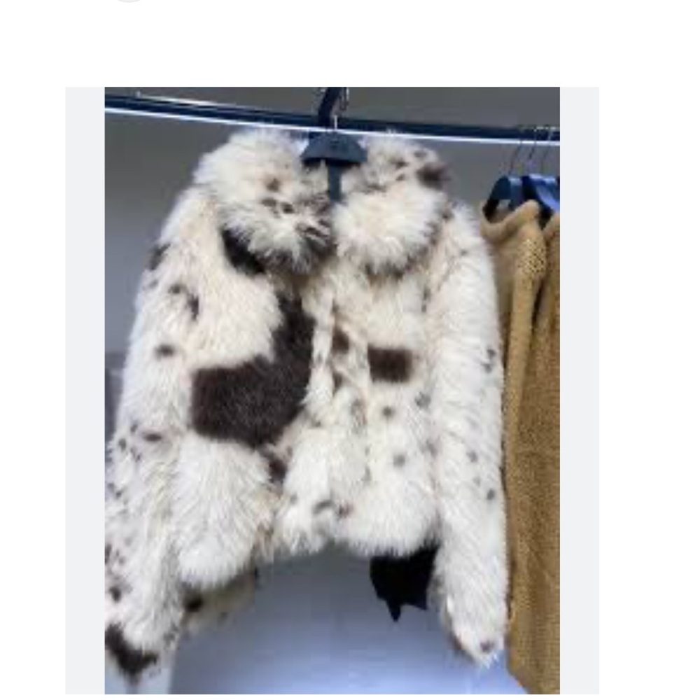 SHORT FAUX FUR ANIMAL PRINT COAT - Picture 7 of 8